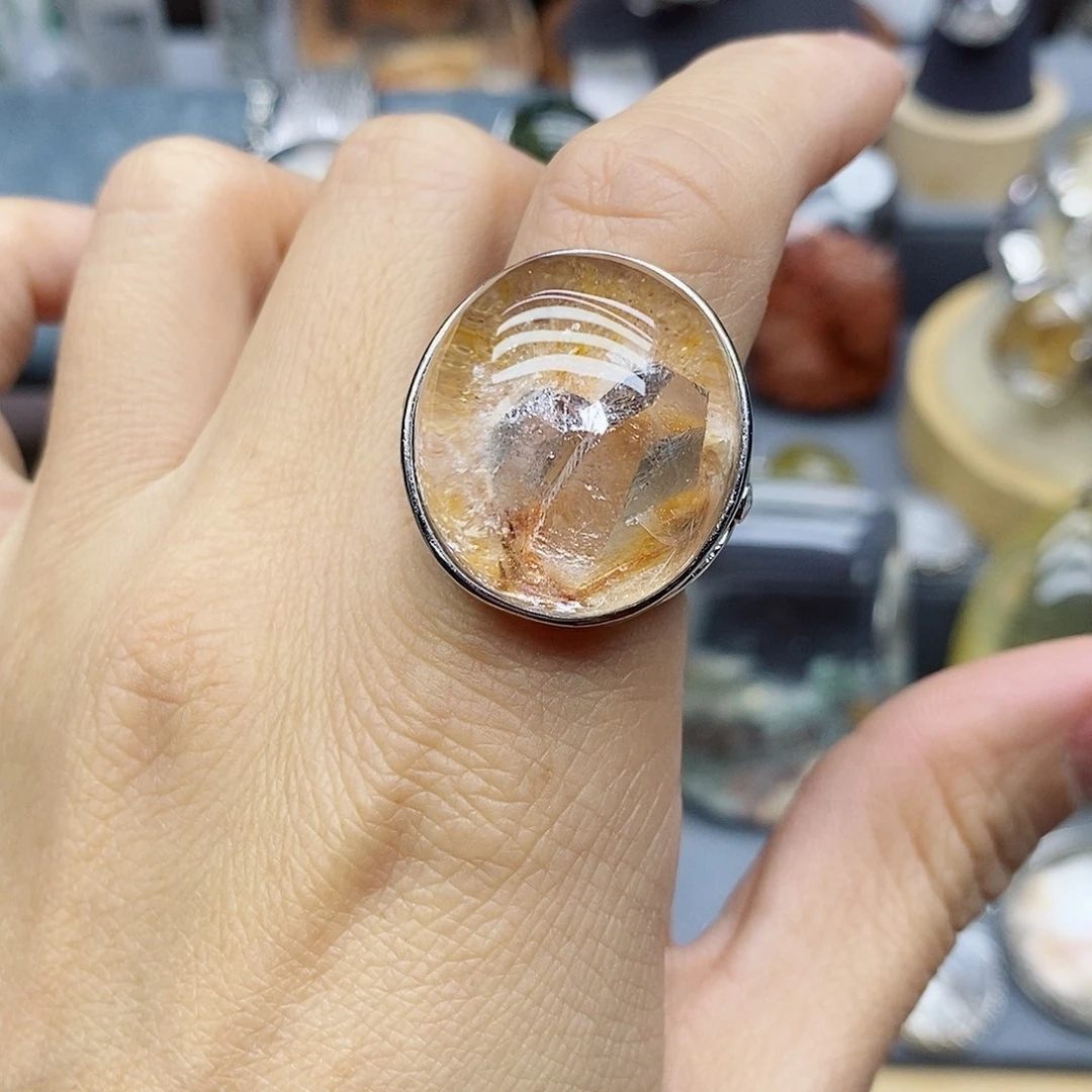 用***6银S925镶嵌珠宝半成品水晶定制水晶
