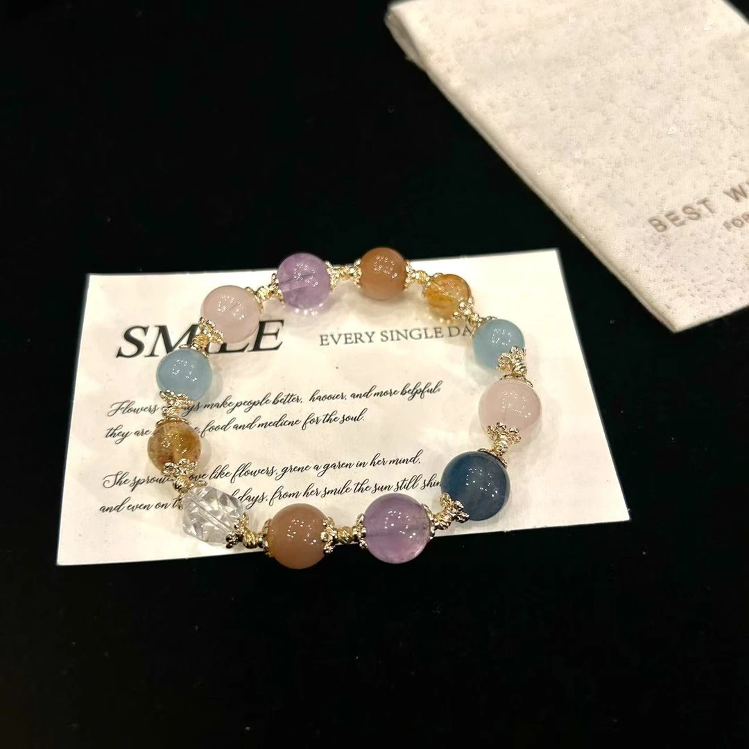 YIMI 天然水晶多宝手链x111（10毫米）