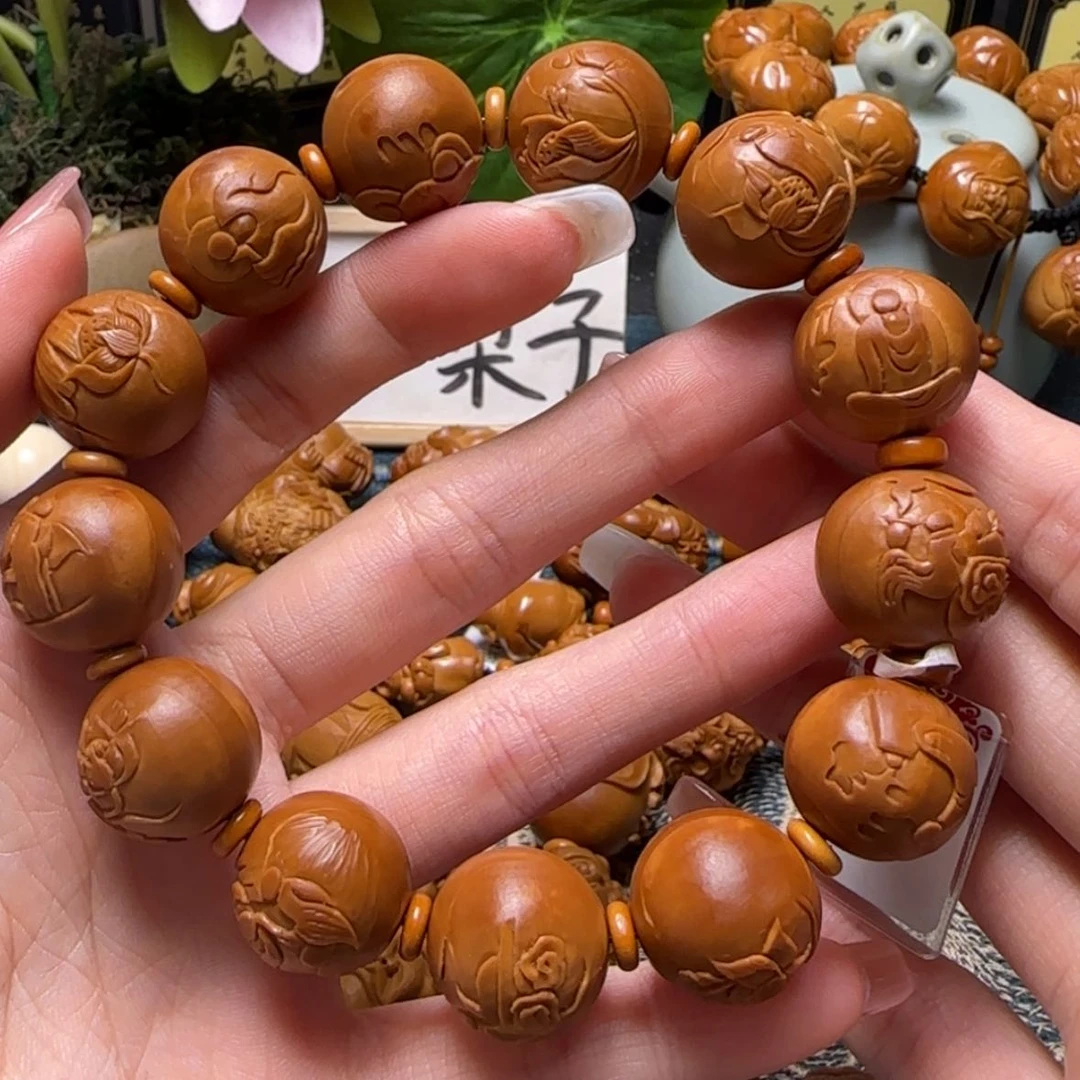 【闪购商品】橄榄核手串正圆无相佛