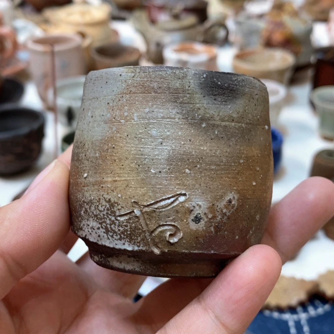 柴烧侘寂粗陶茶具