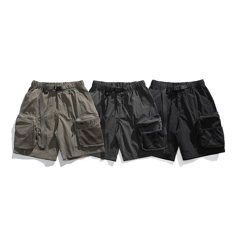 VEGOROM美式短裤速干透气时尚休闲裤复古工装裤潮流ins宽松短裤
