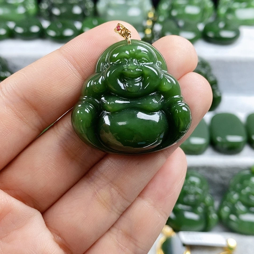 和田玉（碧玉）未镶嵌颈饰35mm