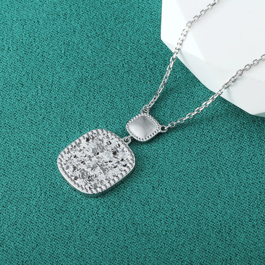 瑞梦缘珠宝 PT990 铂金方牌套链方糖方块碎碎冰 TCX1253