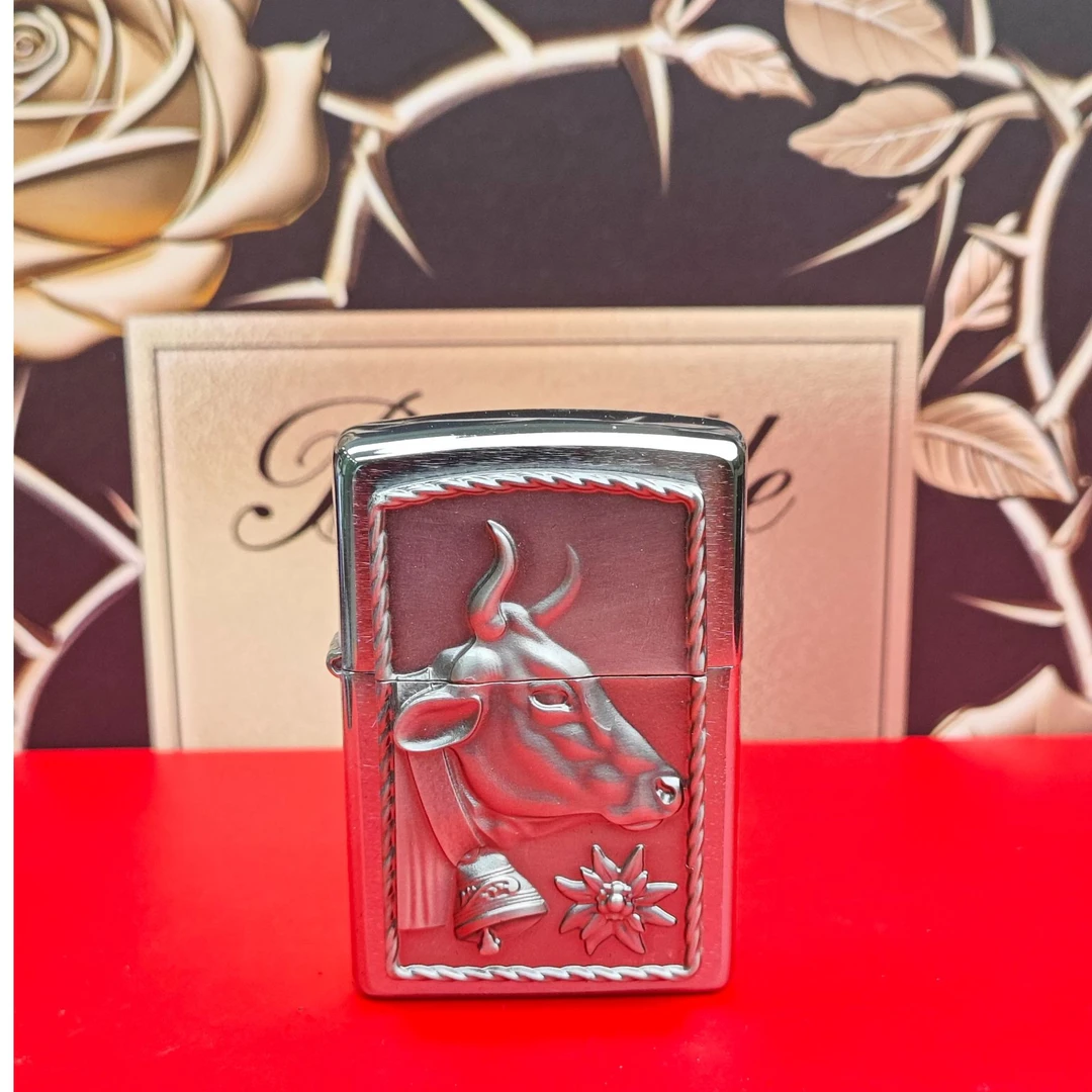 ZIPPO/之宝牛与雪绒花 欧版在册 原装正品 2001992【之魅独家】