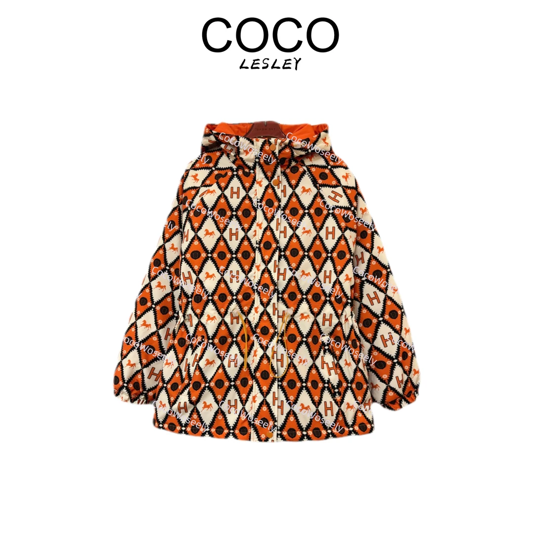 【COCO LESLEY】 菱格爱马加绒加厚外套风衣冲锋衣