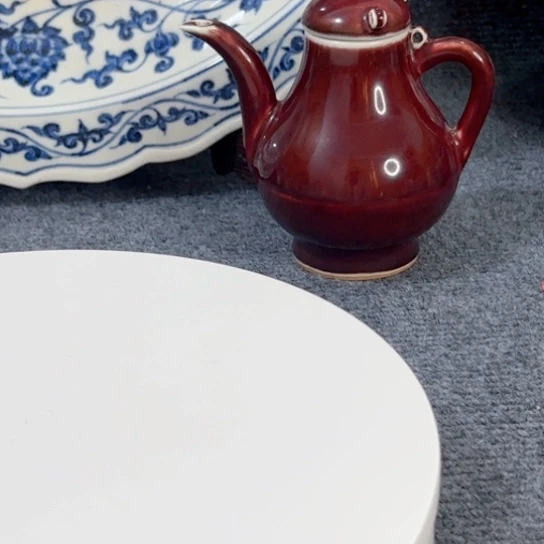 万***缘壶一个霁红釉执壶全品