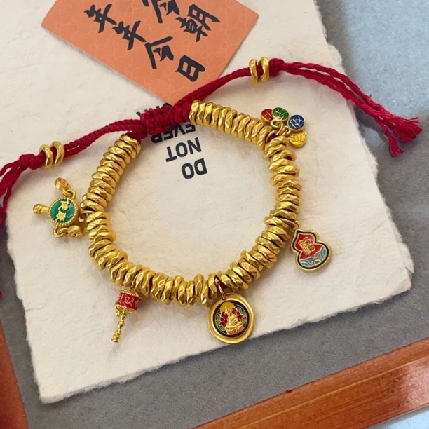 足金【DIY手编盘缠手串】足金999盘缠手串