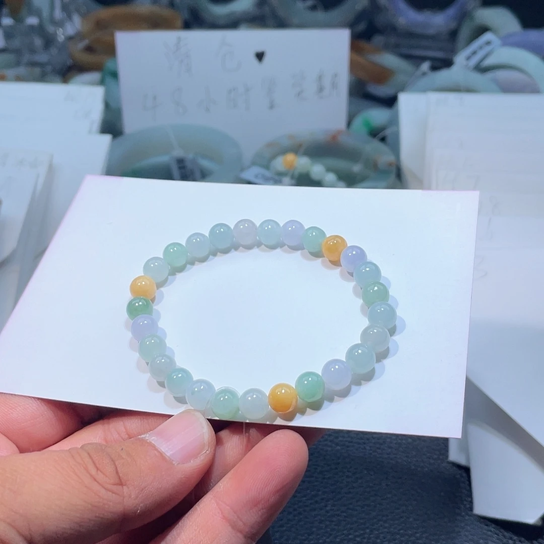 翡翠未镶嵌手链天然翡翠