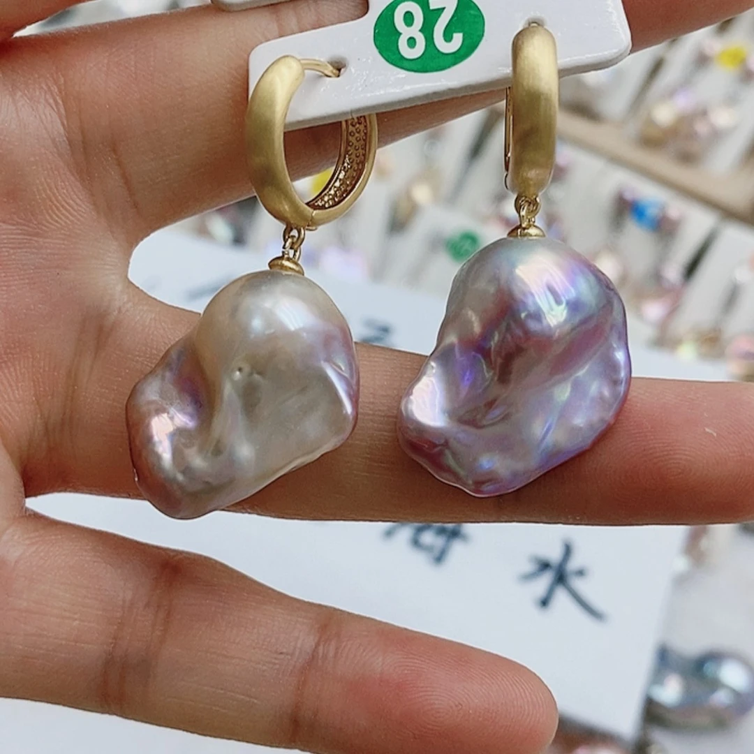 【闪购商品】银S925镶嵌淡水珍珠耳饰B****)