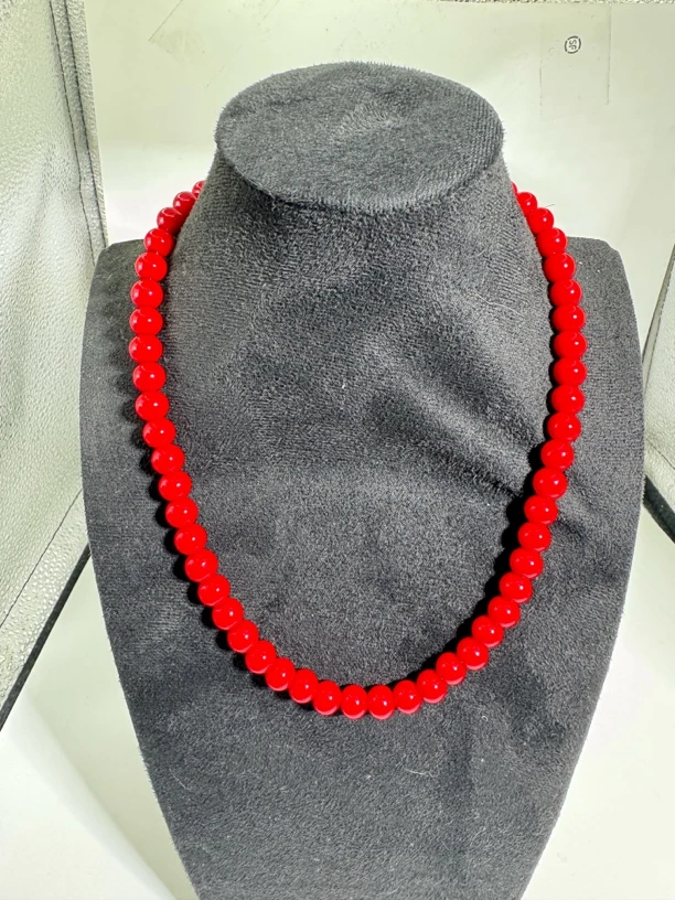 A007红色妈妈链卡8mm