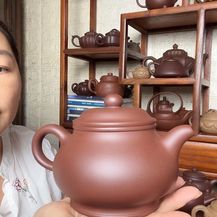 凌****茶壶紫砂大潘壶500cc底槽清精工半手工
