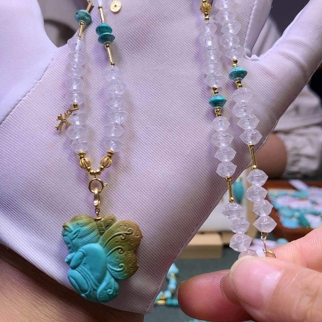 绿松石18K金镶嵌套装