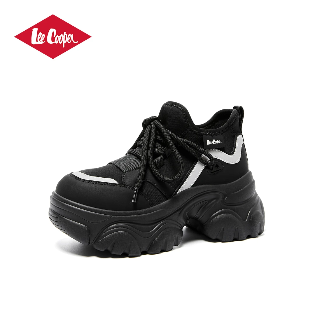 LEE COOPER【熊猫】小个子增高老爹鞋休女2025秋季新款运动厚底闲鞋