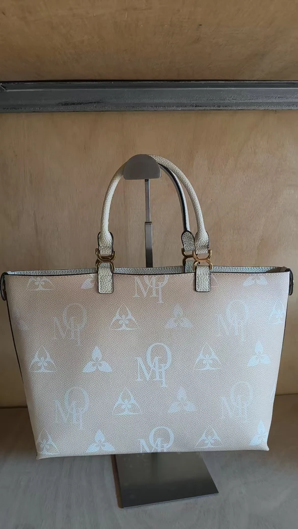 OMI/欧米蛇纹托特包单肩包时尚银色印花波士顿