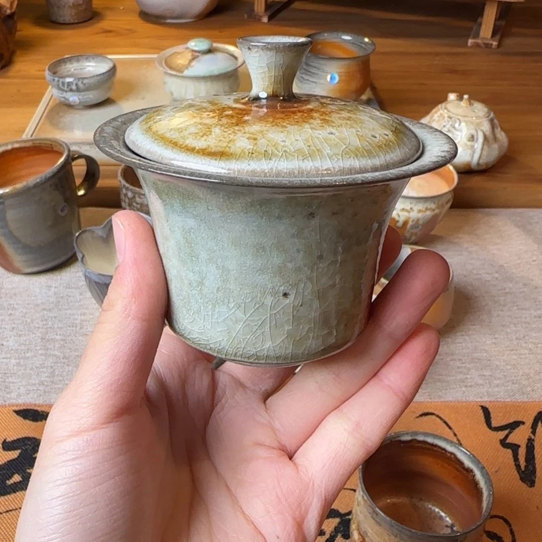 916今日开窑新品柴烧瓷器