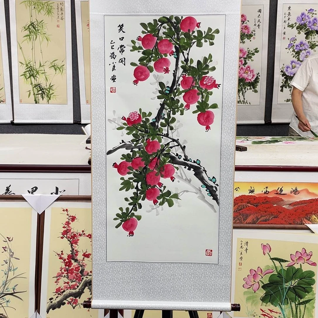 国画手绘手写作品