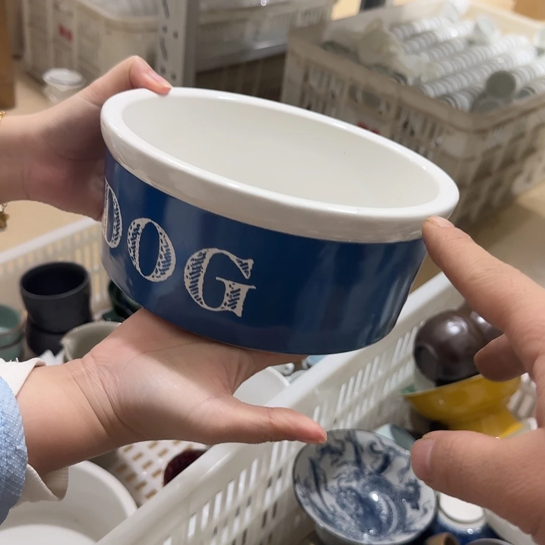 杯子陶蓝微瑕茶洗一个陶瓷