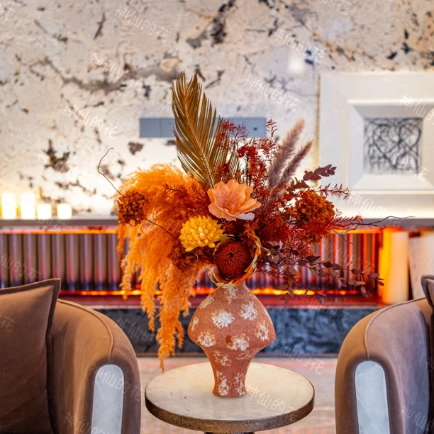 【神仙的花】【秋焰】永生花干花混搭秋日花束办公室卧室客厅家居摆件