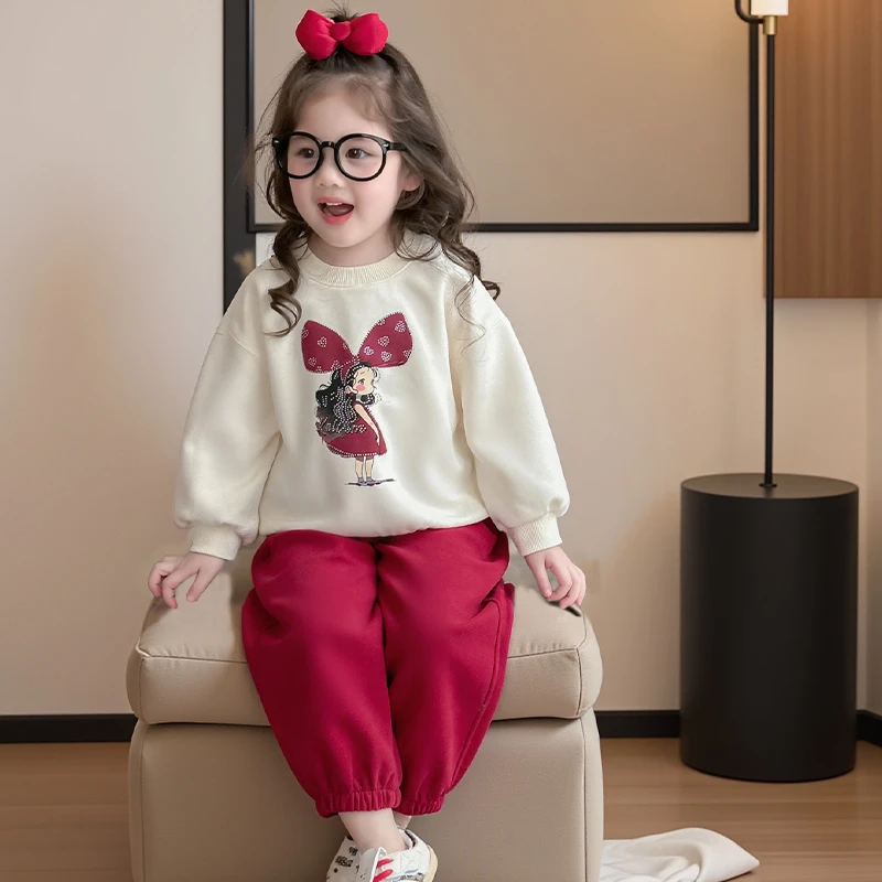 女童洋气套装春秋装时髦女宝宝休闲两件套小女孩韩版运动服儿童潮