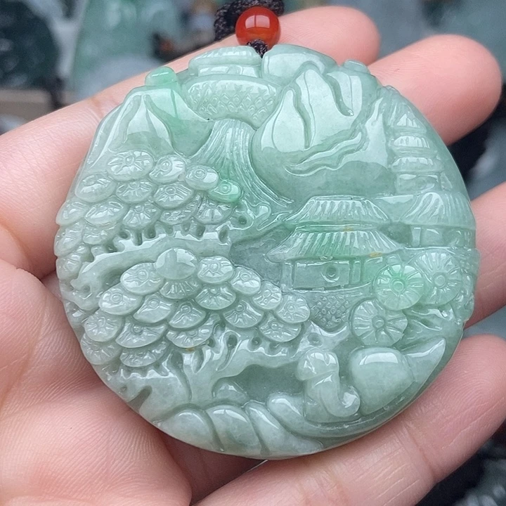 翡翠未镶嵌颈饰翡翠双面