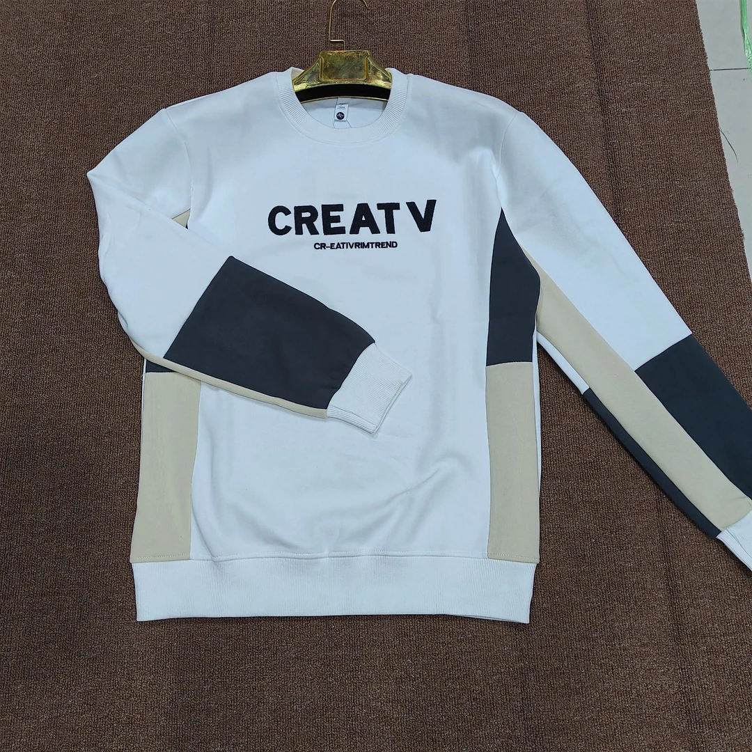 厚款秋季圆领春秋冬季长袖卫衣休闲潮流拼接春季男款时尚男士长袖