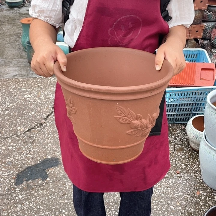 紫砂花盆口29高25瑕疵瑕疵