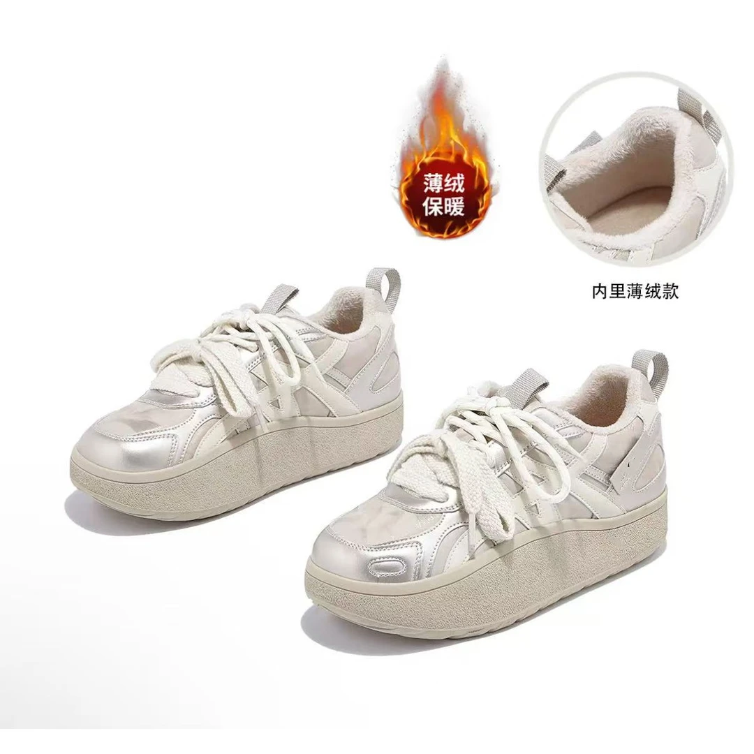 2025冬季新款复古德训鞋松糕休闲百搭板鞋