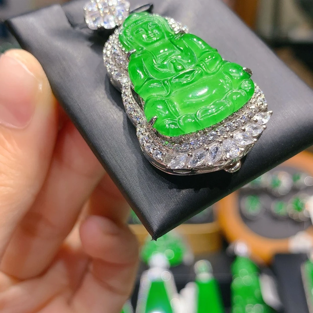 【闪购商品】翡翠银S925镶嵌颈饰5柒姐