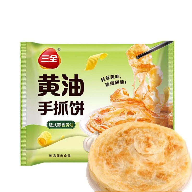 三全 法式蒜香黄油 手抓饼 葱香味 320g/袋