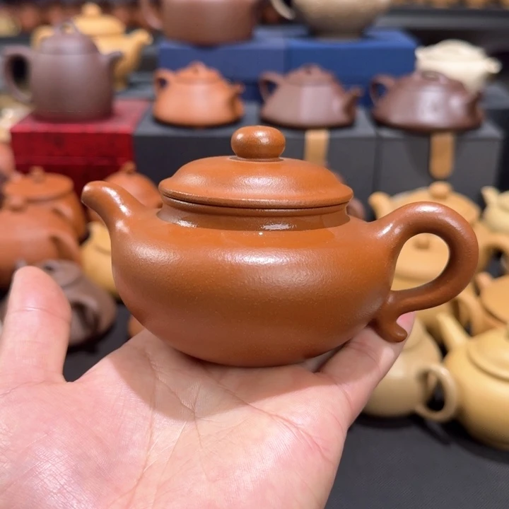茶壶紫砂红降坡仿古200cc
