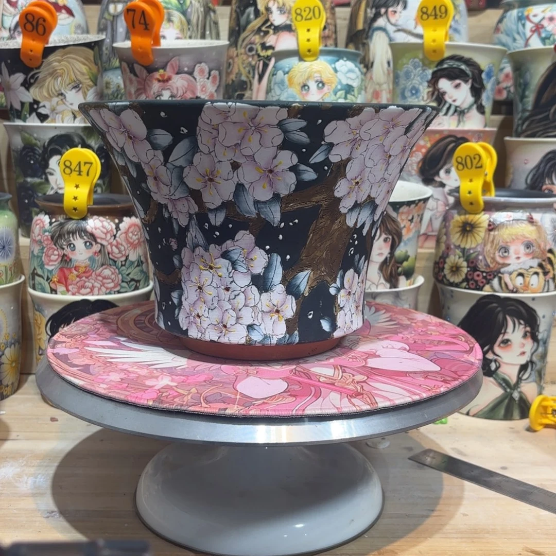 景德镇手绘花盆陶瓷23/16