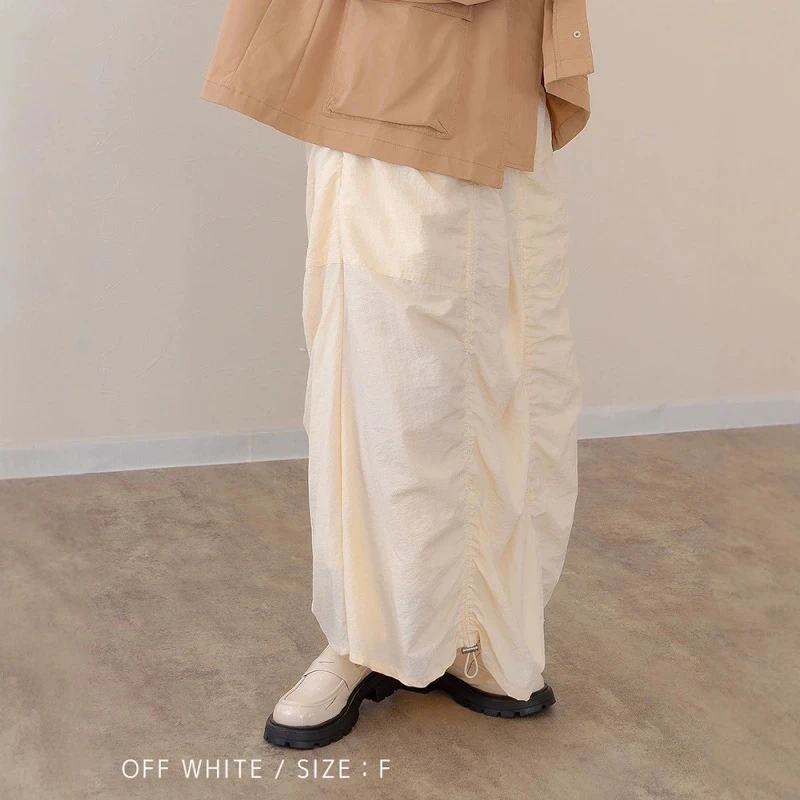 【美琪优选】显瘦重工抽绳 女士半裙 女工装裙 女半裙