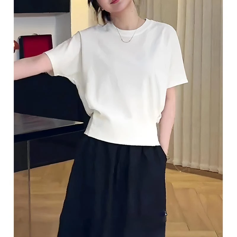 宽松休闲显瘦短袖t恤女士2025夏季新款时尚洋气减龄上衣爆款女装