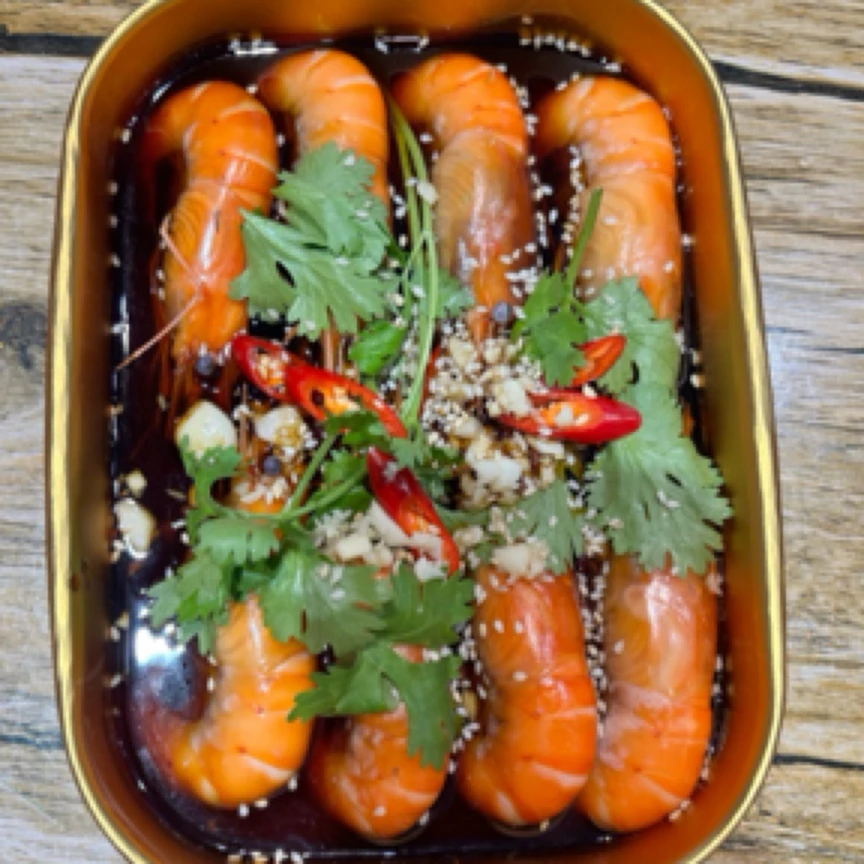 涝汁罗氏虾8只一份