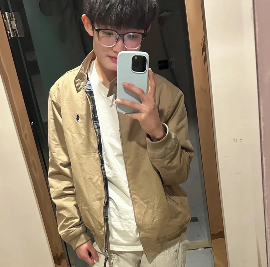 美式复古藏青色哈林顿夹克男vintage飞行员外套潮牌欧美街头上衣