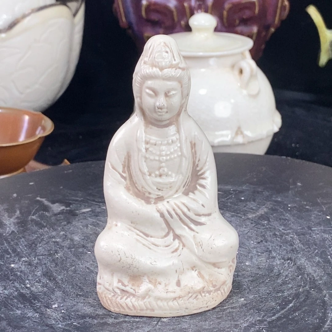 摆件土定观音小像