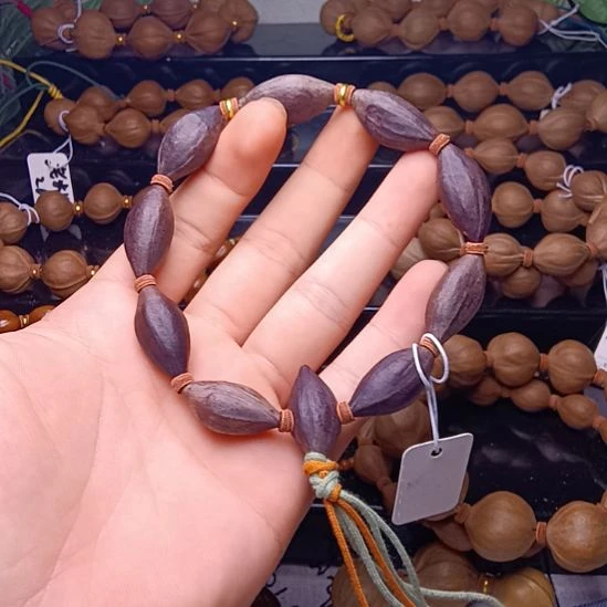 手串/手链橄榄核橄榄核三花铁核紫皮手串1.3