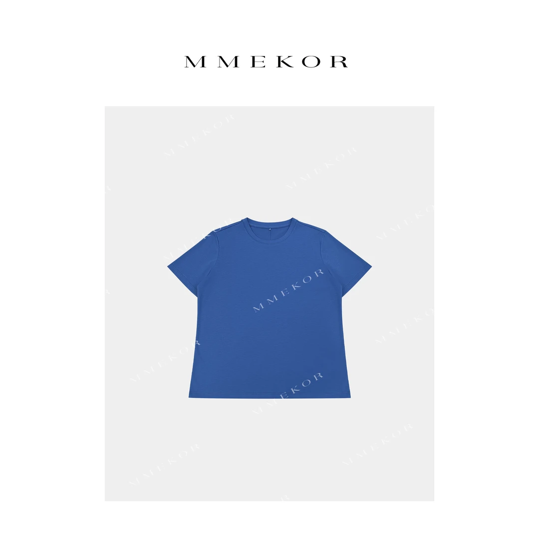 MMEKOR“滤镜蓝Tee”T恤 2025新款千金玛德琳百搭短袖 89890