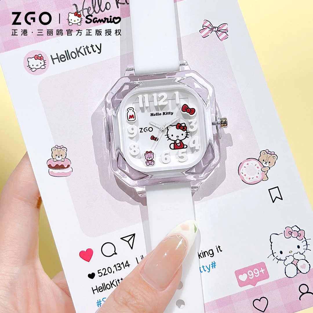 正港凯蒂猫学生手表女三丽鸥hellokitty防水时尚学生专用百搭手表