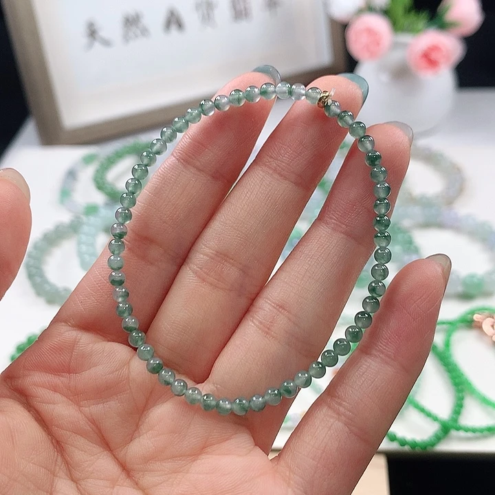 未镶嵌手链翡翠手链3.2mm