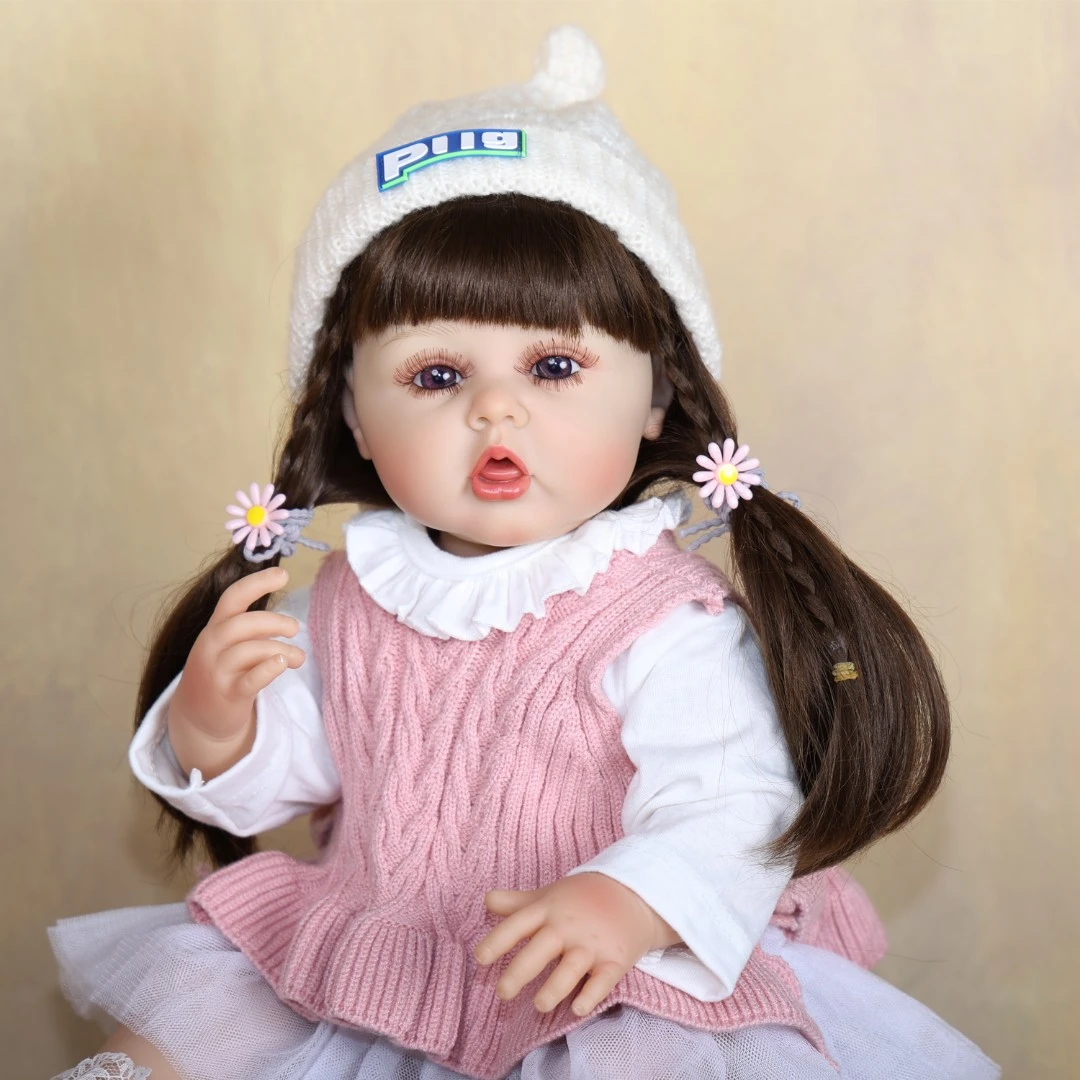 中文对话+学舌全搪胶吃手换装仿真娃娃玩具过家家陪伴礼物