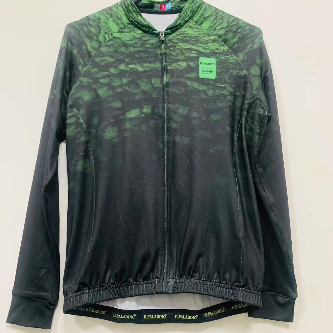 SQ 1165【黑绿牛奶丝长袖女士 】ILPALADINO专业版骑行服户外