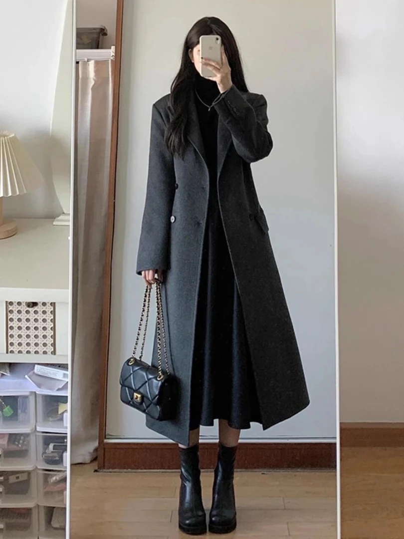Q1001-1200秋冬季单面呢子大衣女士外套（请勿乱拍对应编码下单）