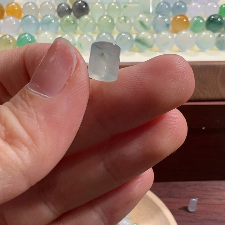 翡翠散珠天然缅甸翡翠A货6.5/6.8