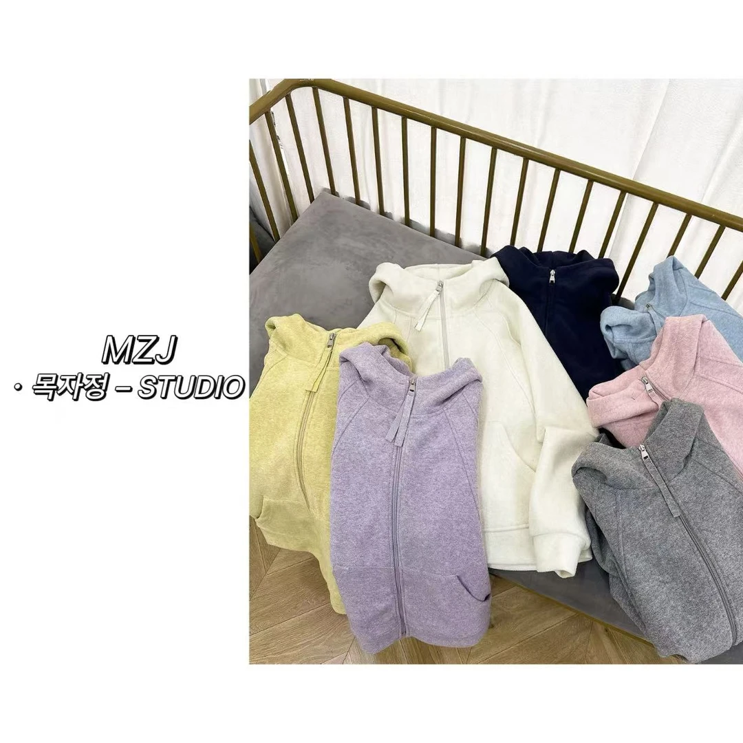 木子静-「简约舒适」秋季新款拉链衫休闲宽松百搭纯色外套-3280-H