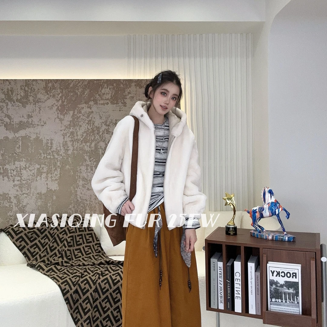 【晴晴推荐】XIASIQING｜25FW 2553 新款时尚休闲皮毛一体外套