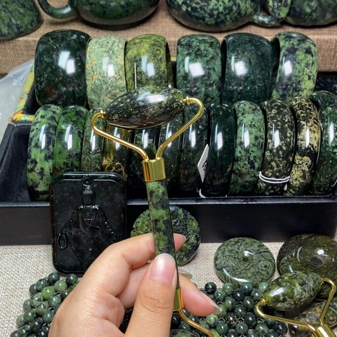 醉***花蛇纹石玉未镶嵌美容仪