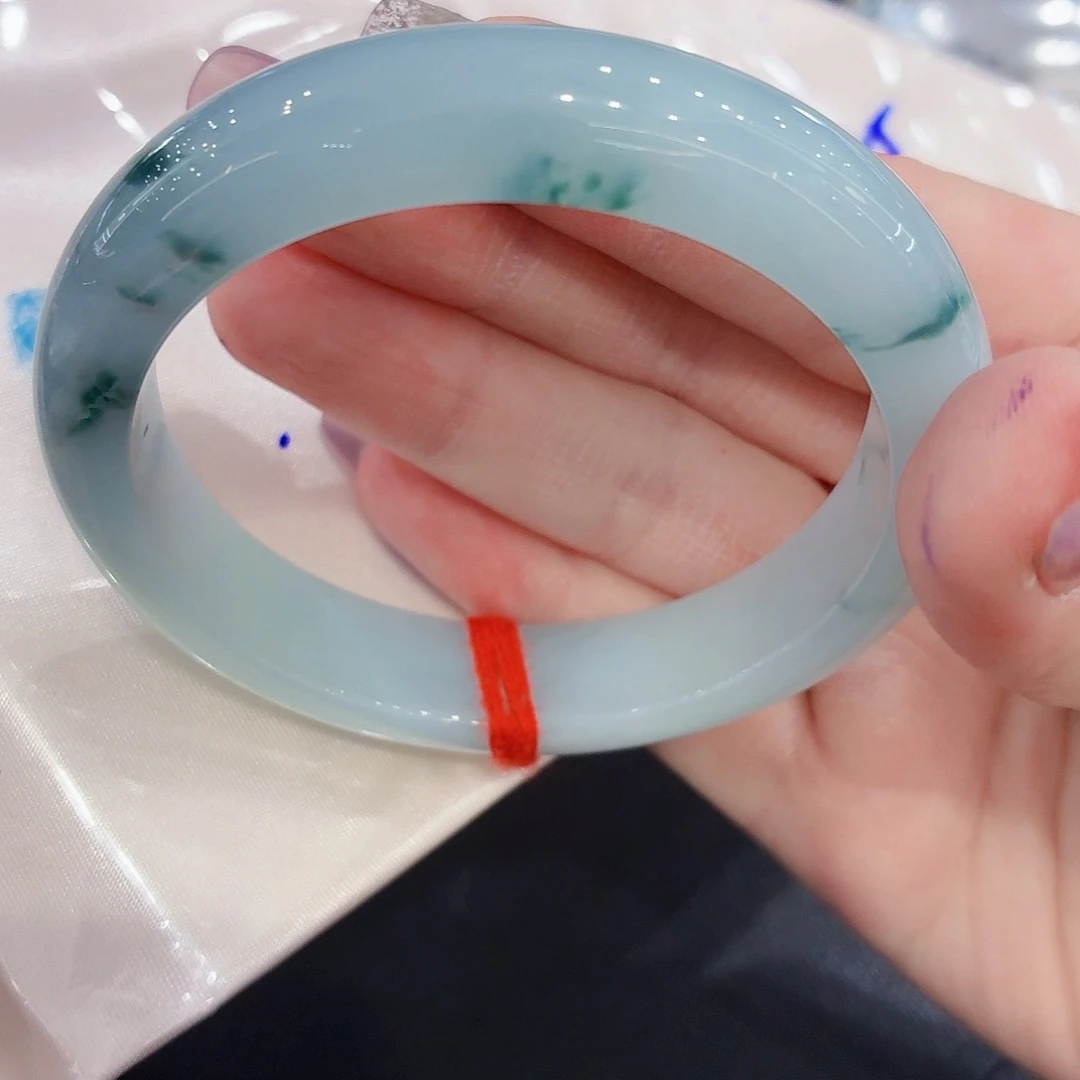 翡翠未镶嵌手镯天然缅甸翡翠手镯57/56