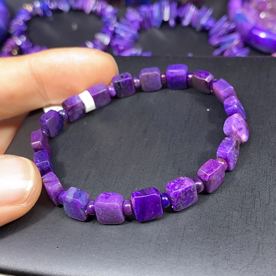 苏纪石（舒俱来）未镶嵌南非舒俱来皇家紫方块单圈