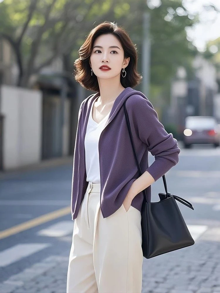 2025新款秋季时尚卫衣女流行女装通勤洋气上衣漂亮连帽外套潮